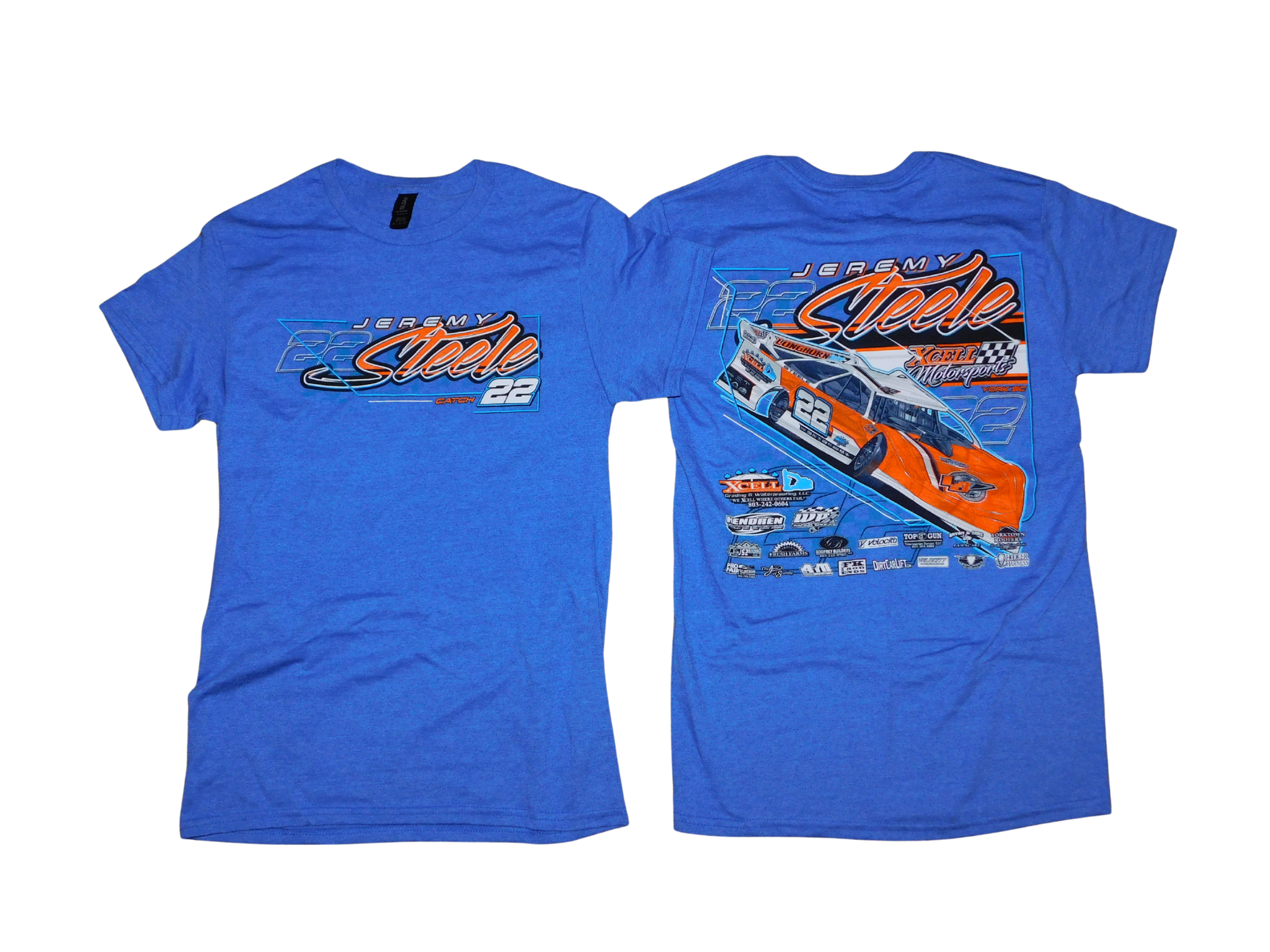 2026 Blue Jeremy Steele Racing T-Shirt